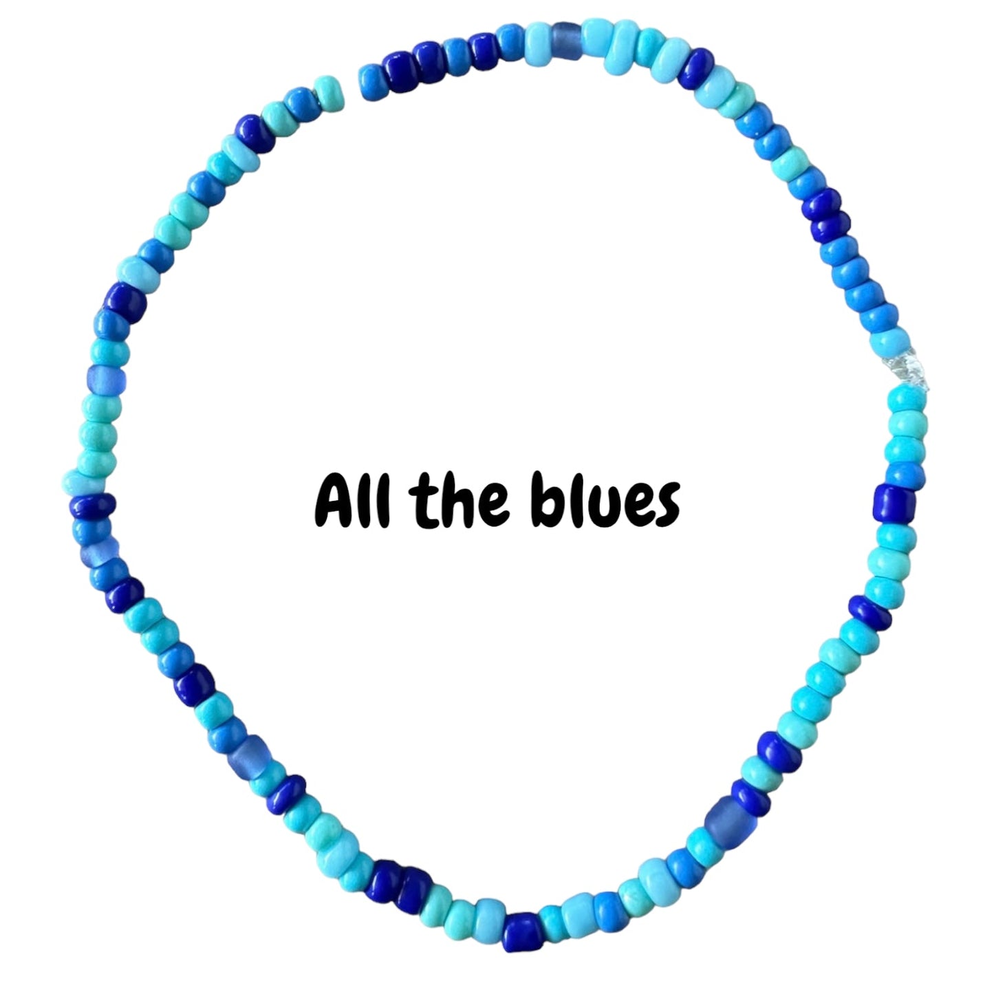 Stacking bracelets - 2mm Jumbled Blues!