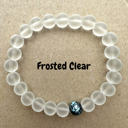 Glass bracelets - 8mm + 10mm