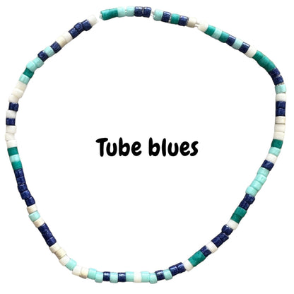 Stacking bracelets - 2mm Jumbled Blues!