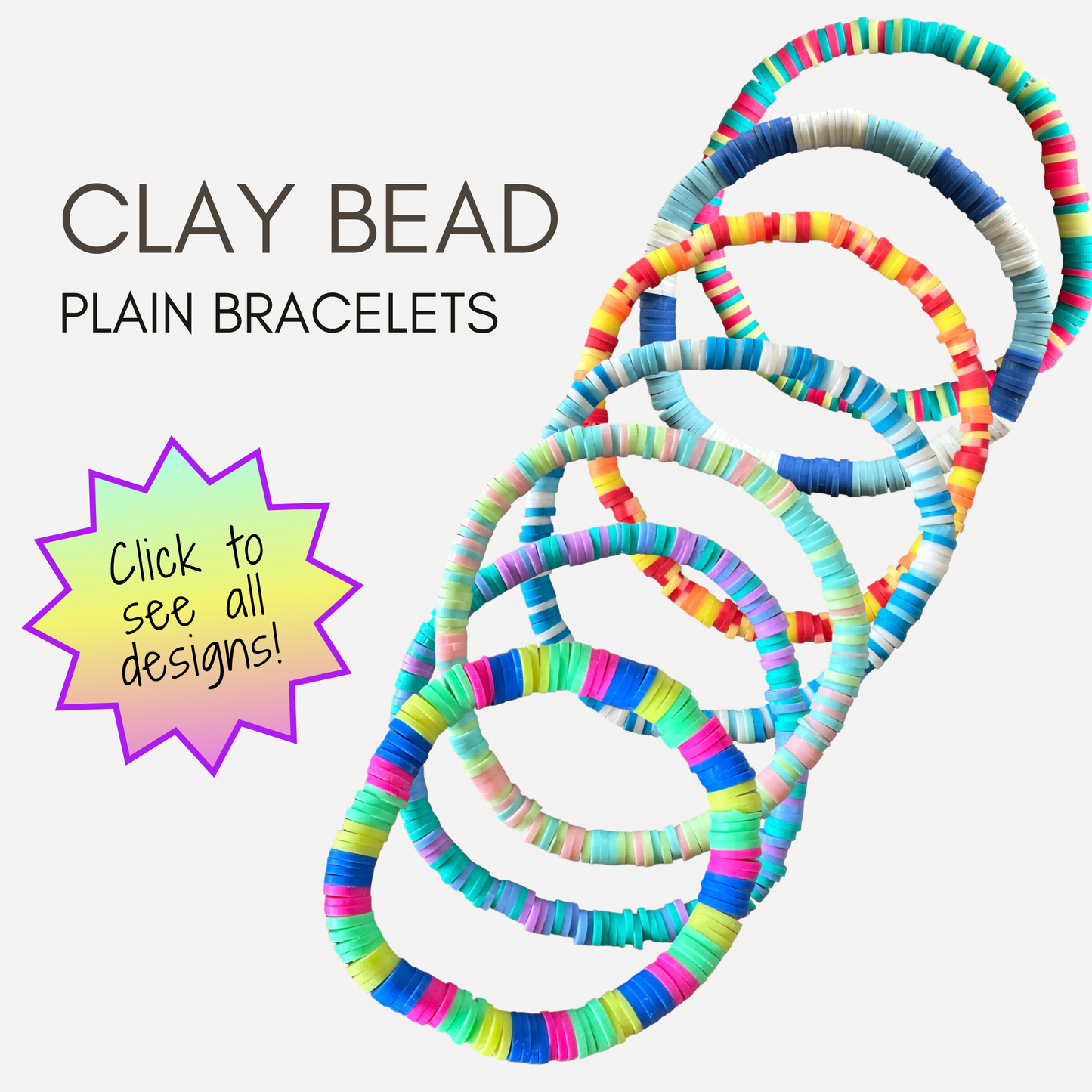 Clay bracelets - Plain