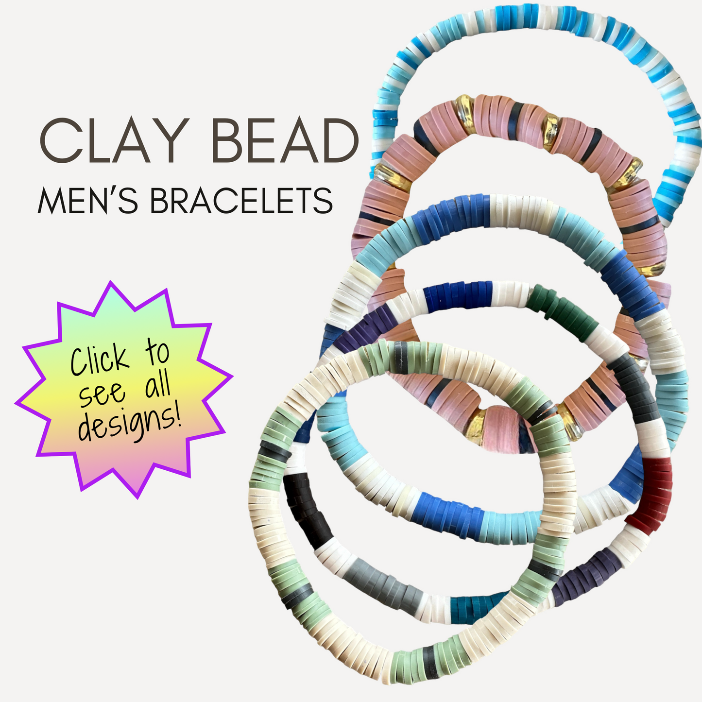 Clay bracelets - Men's