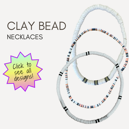 Clay bead necklaces