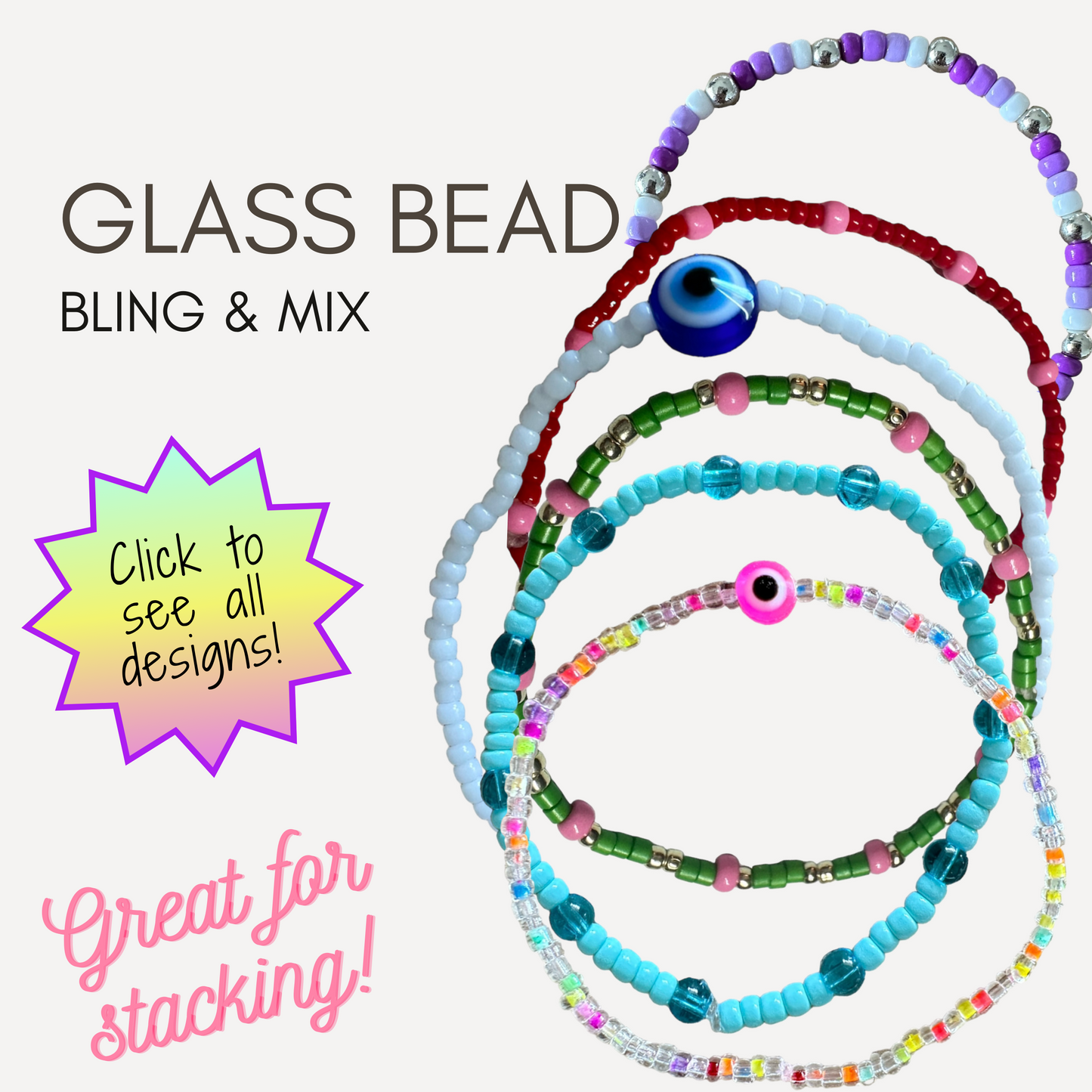 Stacking bracelets - Bling and Mix