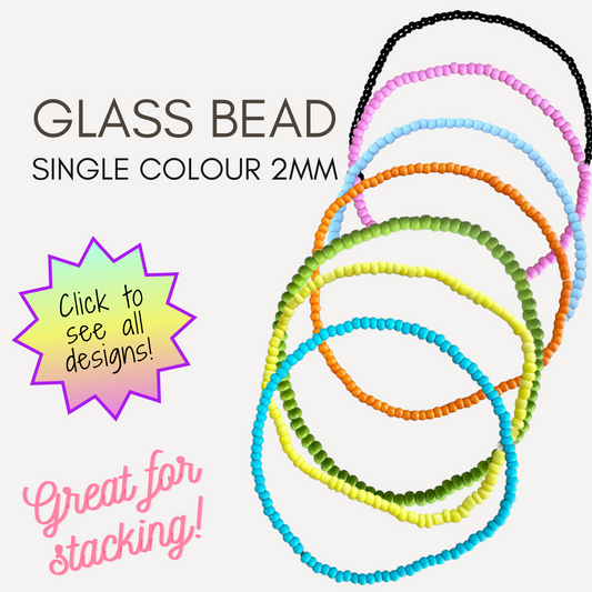 Stacking bracelets - 2mm Single Colour