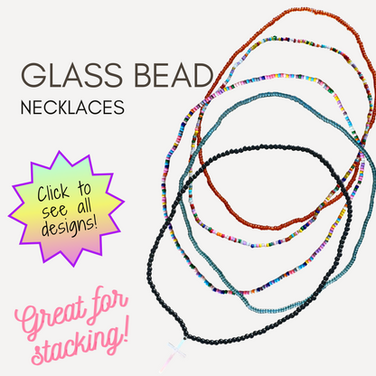 Glass bead necklaces