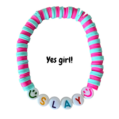 Clay bracelets - Words!