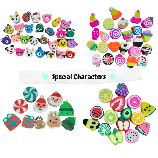 Clay Accessories - Animals, Sweets, Fruit & Christmas